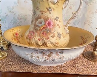 Antique bowl & pitcher