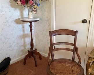 Marble top plant stand