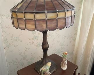 Leaded glass lamp