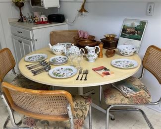 Chrome table & 4 chairs