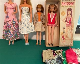 Vintage Skipper & Barbie dolls