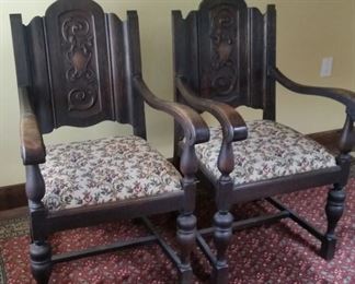 4 English Gothic Chairs