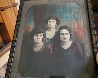 3 antique framed pictures