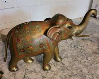 Large brass elephant