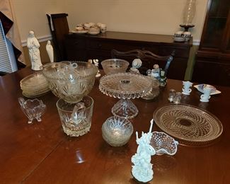 Assorted vtg glassware and crystal