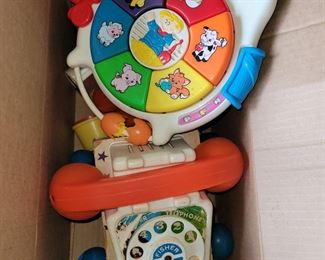 Assortment of vtg fisher price toys