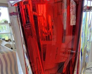 Metra Waterford Red Crystal Vase