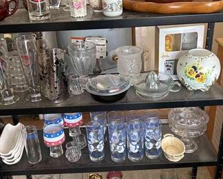 Great Collection of Glasses, Tins, Etc. for Every Day Use