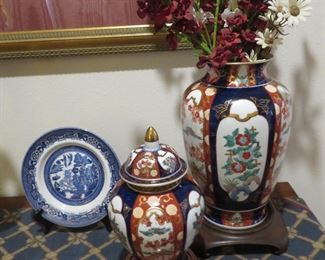 This house is packed with handsome Asian decor (Chinese, Japanese) - Imari, Rose Famille and Satsuma!