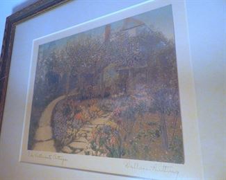 A stunning signed and hand-colored Wallace Nutting print