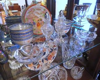 Crystal and Chinese/Japanese porcelains