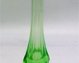 Lot 037  
Fenton green vase