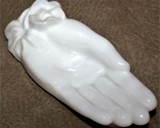 Lot 070 
Loving Hand glass trinket dish