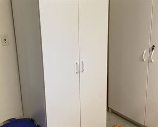 Single laminate wardrobe storage cabinet, 30” x 24” x 70”, $59