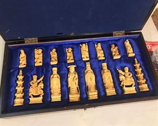 A second chess set, also beautifully carved, but smaller!