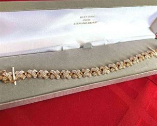 18kt Gold Overlay Sterling Silver Bracelet