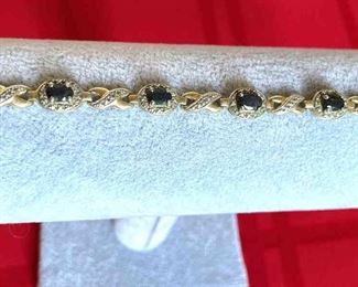 925 Sterling Silver Bracelet With 7 Stones