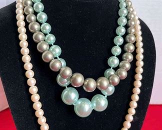 Faux Pearl Necklaces