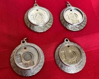 4 Vintage Picture Pendents