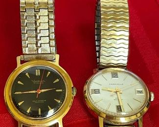 2 Vintage Mens Stretch Watches Waltham Caravelle