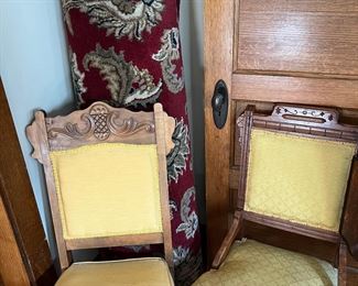 mismatched parlor chairs - beautiful 5X7 rug