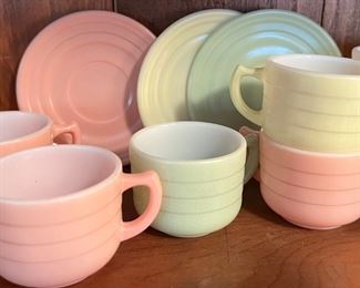 Hazel Atlas Moderntone tea set