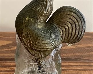 Victory Glass Co. Candy Container-Rooster