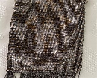 antique beaded purse some damage