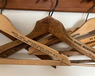 collection of vintage hangers