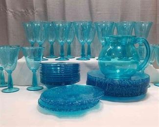 Aqua Plastic Dishes