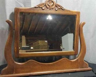 Detached Oak Dresser Mirror
