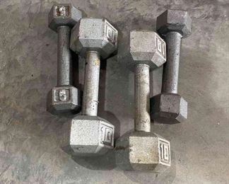 Pair Of 10 And 5 Pound Weights