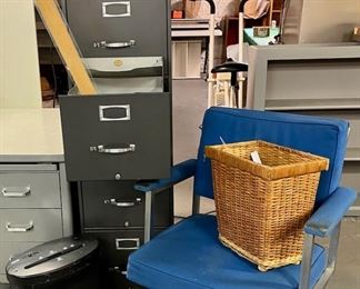Metal File Cabinet, Chair More