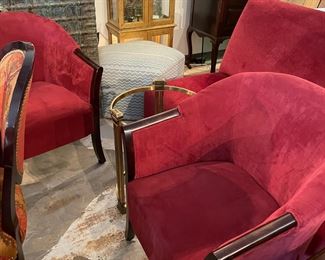 Crushed Velvet Barrel  Chairs