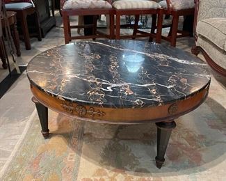 Marble and wood Coffee Table