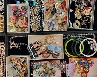 Numerous earrings/bracelets/necklaces....stick pins