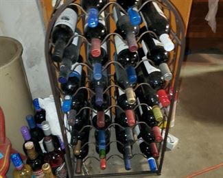 In the basement....Wine rack/wines