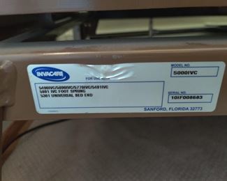 Invacare hospital bed
