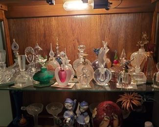 Numerous perfume bottles