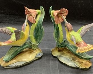 Pair Vintage STANGL Pottery Hummingbird Figurines

