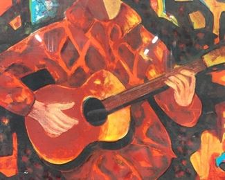 TONY AGOSHNI Signed Guitar Player Silk Screen
