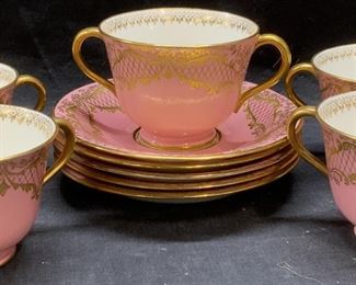 Set 10 ROYAL DOULTON Porcelain Teacups & Saucers
