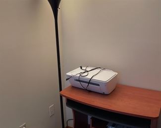 Floor lamp, printer not for sale.