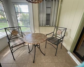 Bistro set 2 chairs and small table