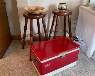 Vintage Coleman Cooler, Stools and more