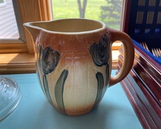 Early Roseville Tulip Pitcher 