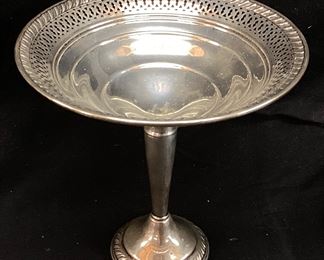 WEIGHTED STERLING SILVER COMPOTE DISH