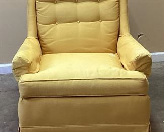 HAMMARY FURNITURE YELLOW UPHOLSTERED CHAIR
