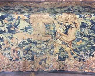 SERBIN ARTS ‘’HERCULES AND ONE OF THE STALLIONS OF DIOMEDES TAPESTRY, MADE IN FRANCE