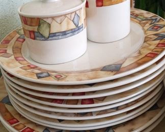 Vintage Majecticware  Sakura Stoneware Dish Set